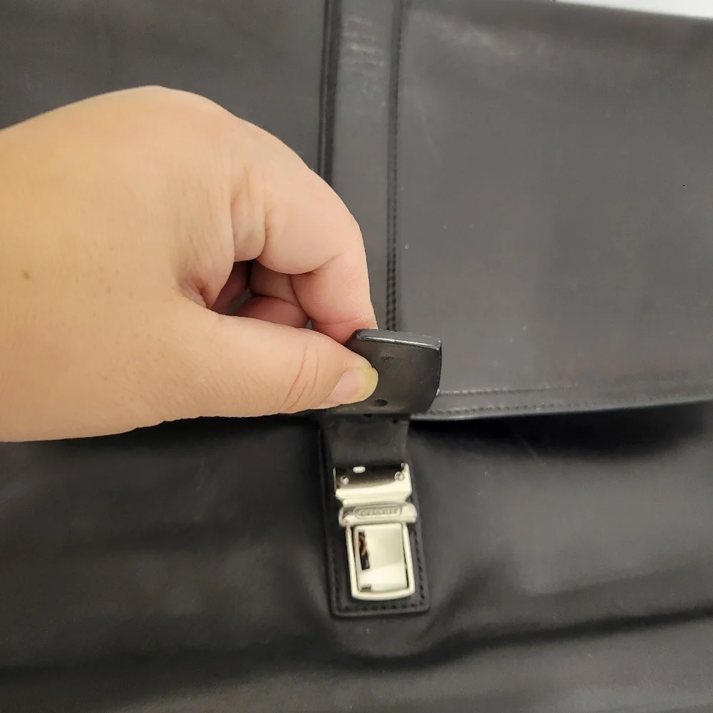 Coach Black Leather Men's Bag
